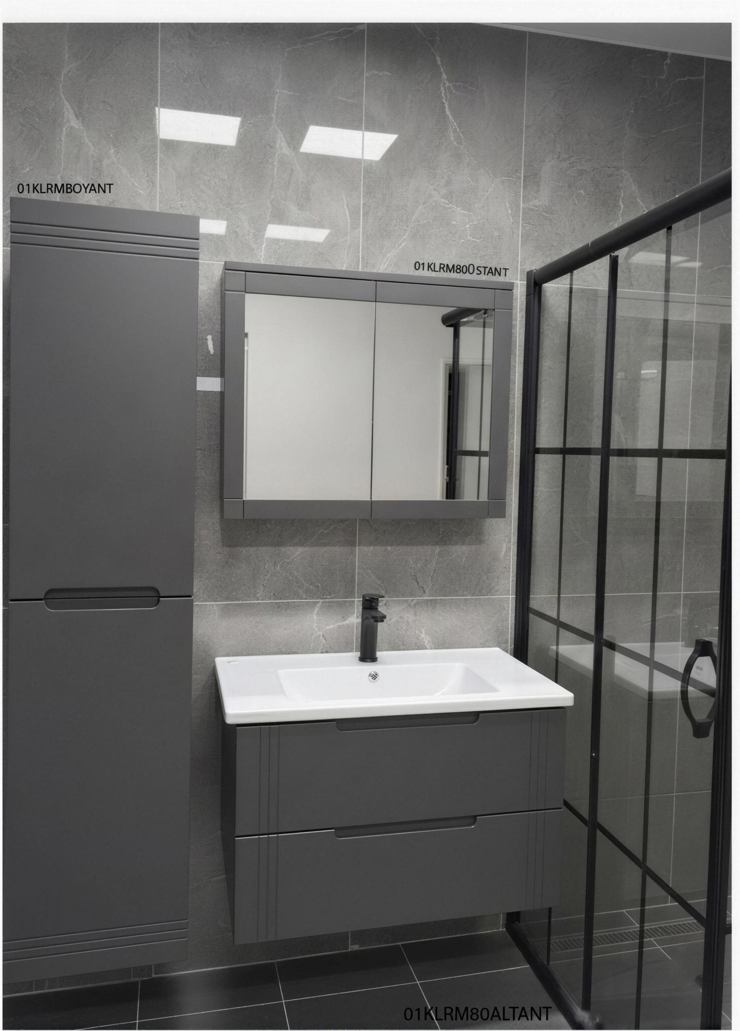 Roma Komple Lake Banyo Dolabı — Minelli